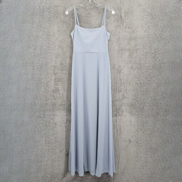 Show Me Your MuMu Dresses & Skirts - Show Me Your Mumu SMYM Lauren Tie Back Chiffon ALine Gown Dress M Steel Blue New